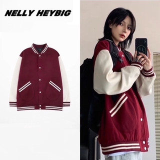 Áo Khoác Bóng Chày [7565] Nelly Heybig Form Rộng Hai Lớp Thời Trang Cho Nam Và Nữ 69