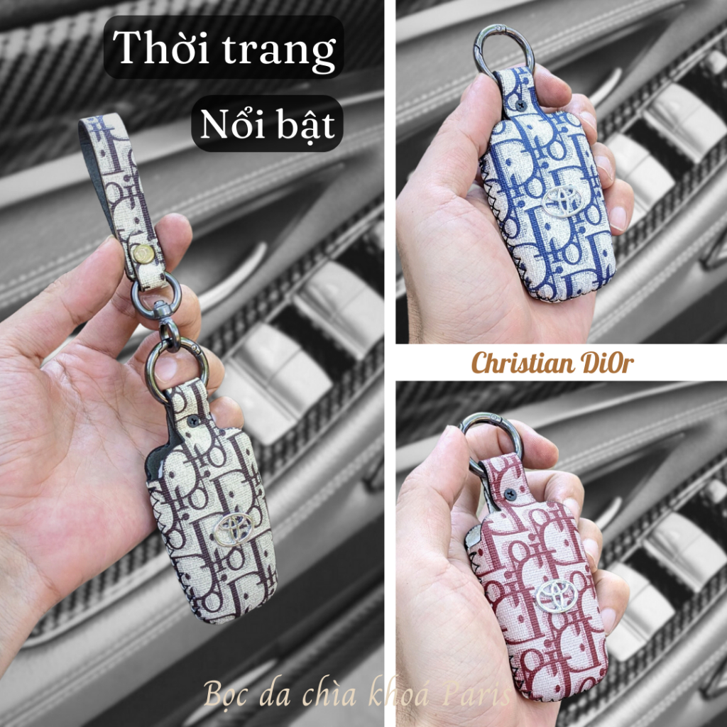 Bọc chìa khoá Toyota Fotuner Land Cuiser Innova Hilux , ốp chìa khoá ô tô toyota da thật