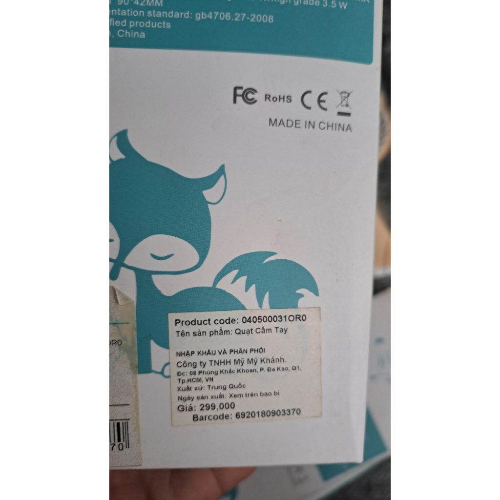 Quạt sạc cầm tay cao cấp tiện mang ra ngoài