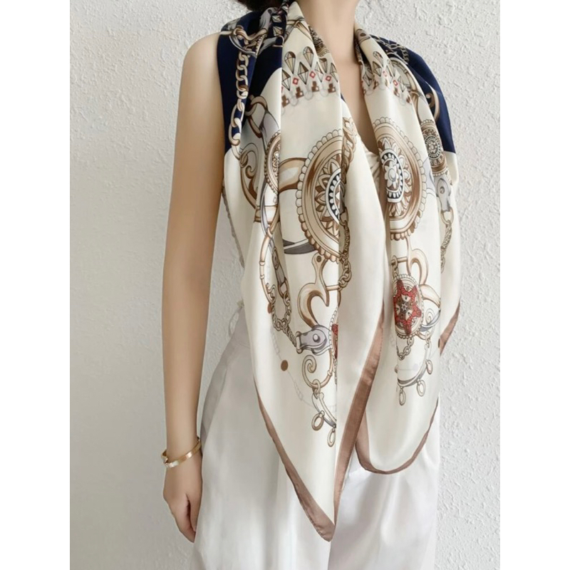 [ORDER SHEIN] Khăn Choàng Lụa Vuông 90^90