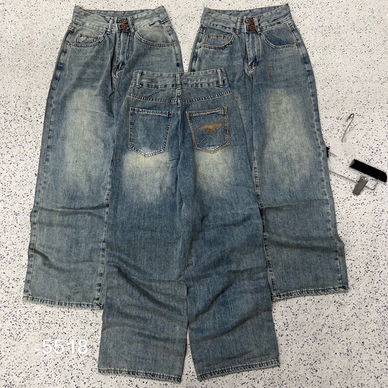 Quần Jean Thêu Chữ Chane 5518