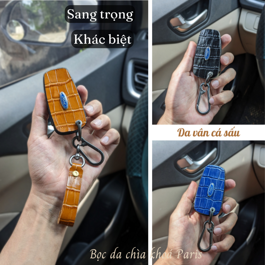 Bọc chìa khoá Ford Raptor Wildtrak Ecosport XLT  sang trọng,bao da ốp chìa khoá ô tô Ford trẻ trung