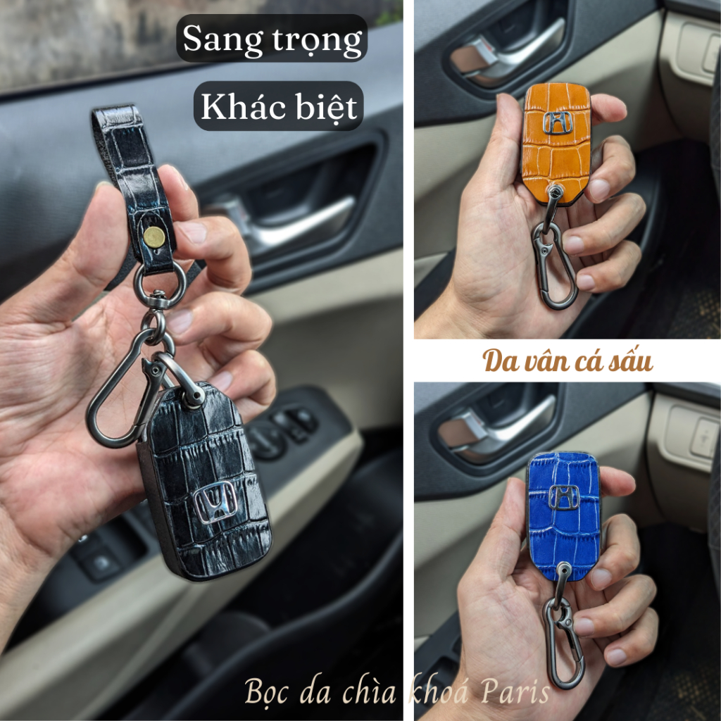 Bọc chìa khoá Honda City,Civic,Crv  sang trọng,bao da ốp chìa khoá ô tô hyundai da thật trẻ trung