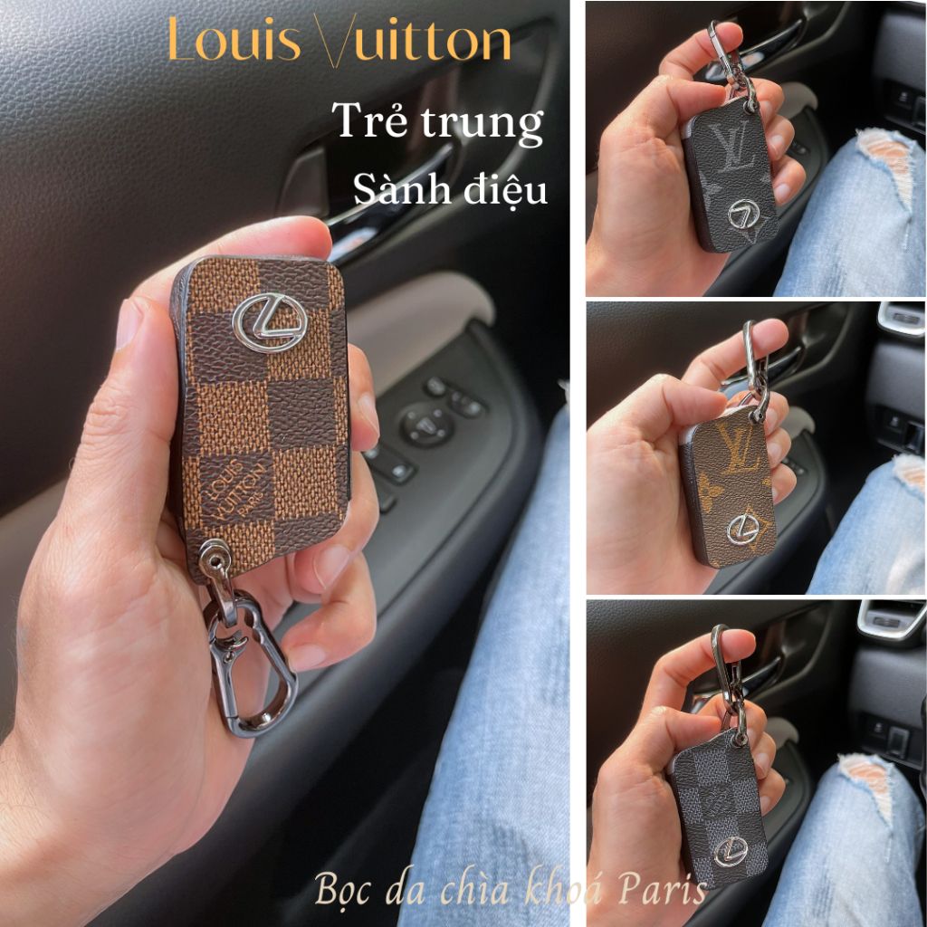 Bọc chìa khoá Lexus sang trọng, ốp chìa khoá ô tô lexus, bao da chìa khóa lexus da thật trẻ trung
