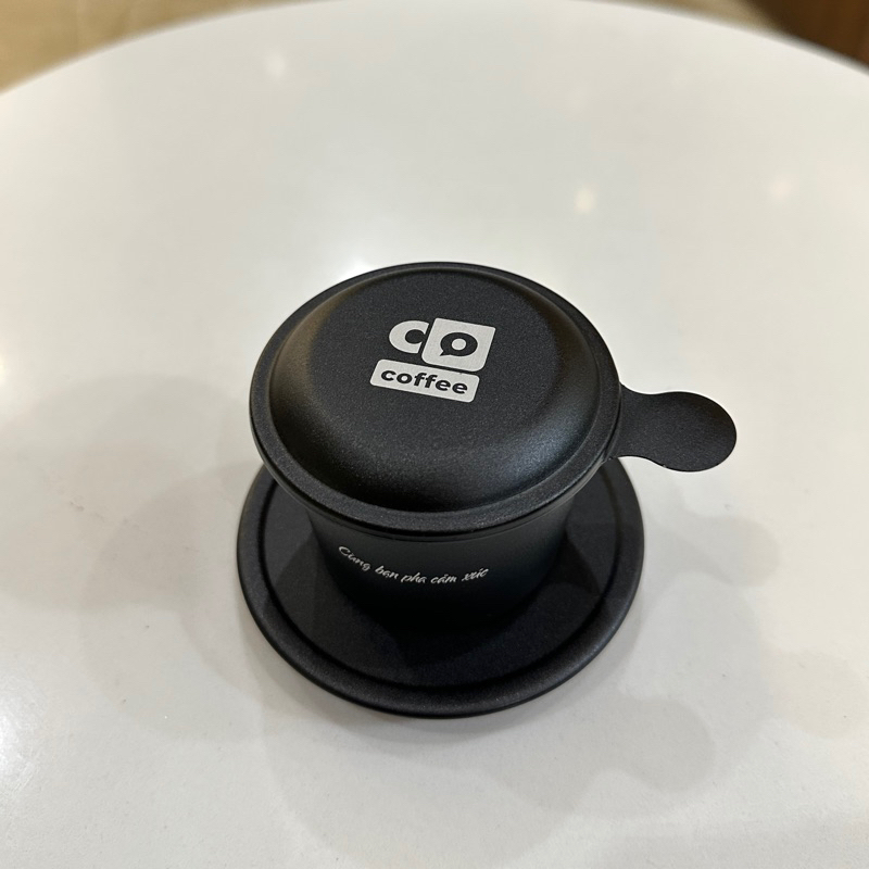 Phin pha cà phê - phin nhôm cao cấp co:coffee, phin cà phê màu đen
