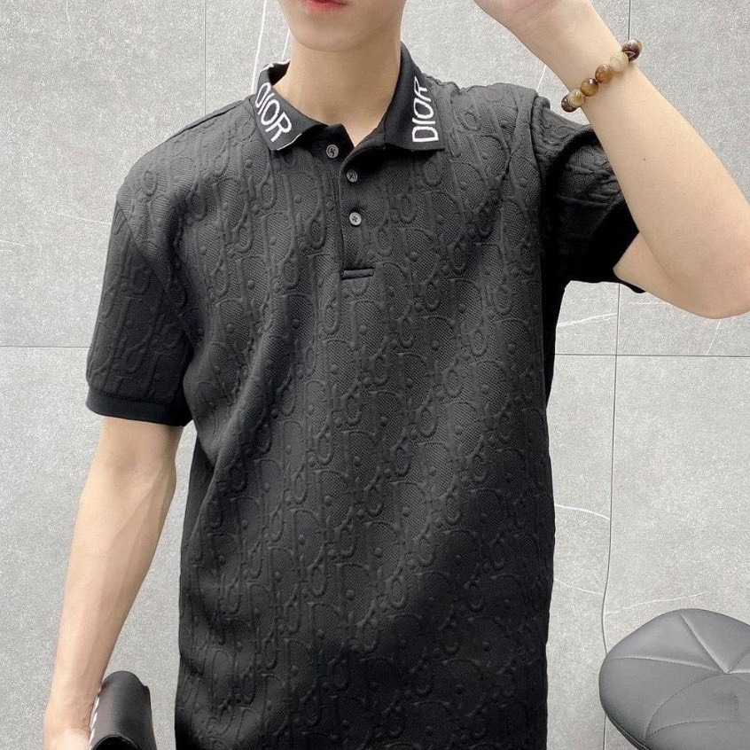 Áo thun nam ngắn tay có cổ họa tiết đơn giản lịch lãm!!!