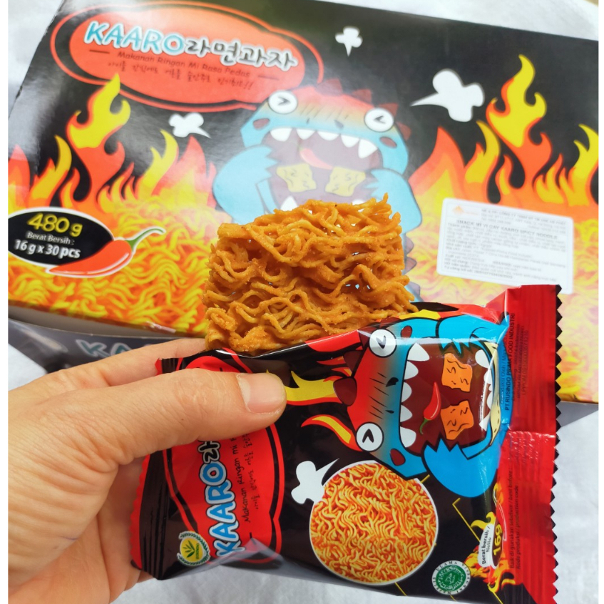 Mì Tôm Trẻ Em Hàn Quốc KAARO vị cay- Hộp 30 gói x16g