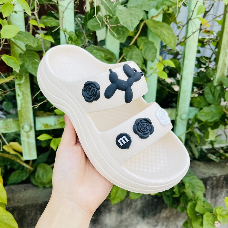 Dép lê 2 quai ngang tặng kèm sticker lạc đà siêu xinh 8003HY