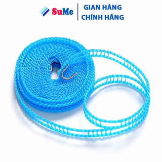 Dây phơi quần áo nhựa thông minh dài 5m, dây phơi đồ nhựa cước dù 5 mét