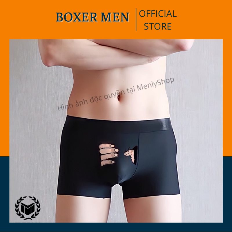 Quần sịp đùi nam, quần lót đùi nam thun lạnh mát lịm họa tiết bàn tay độc lạ