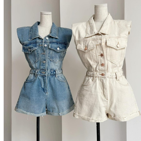 Jum jean short kèm nịt, chất co giãn