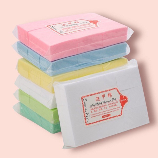 Giấy lau gel nail loại cứng ko xù 5 màu đa dạng