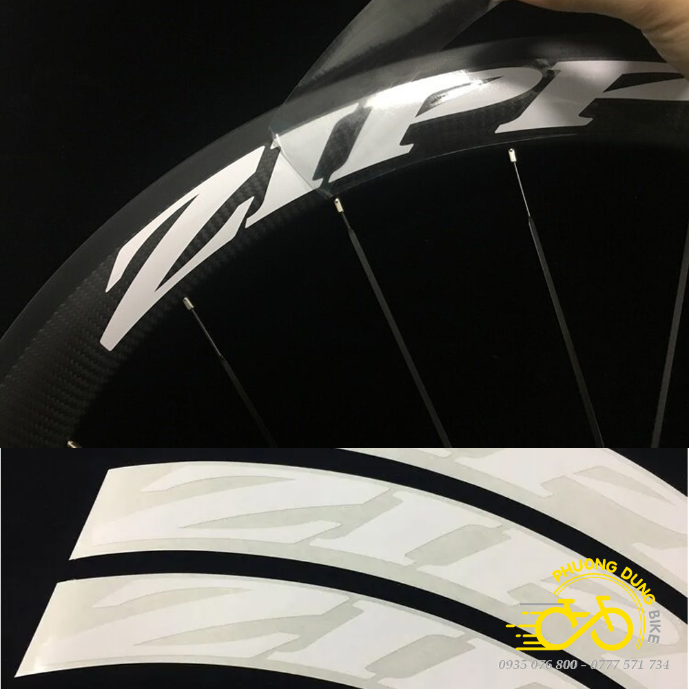 Decal Tem dán vành xe đạp ZIPP 303 404 808 cho xe 700C