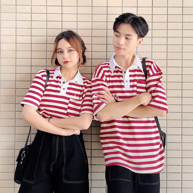 ÁO CROPTOP THUN POLO SỌC