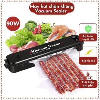 [HÀNG XUẤT KHẨU] Máy hút chân không bảo quản thực phẩm Vacuum Sealer mini tự hàn miệng tiện dụng tặng kèm 10 túi-mcr