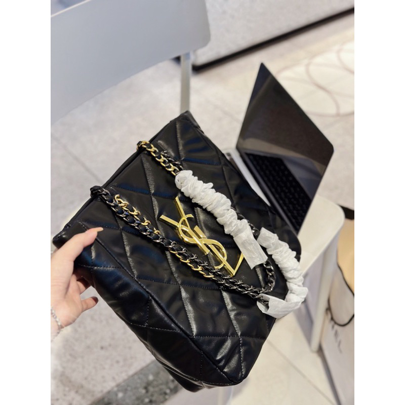 Túi Xách Nữ Túi Công Sở Tote Y.L Da Mềm Trần Trám Dây Pha Xích