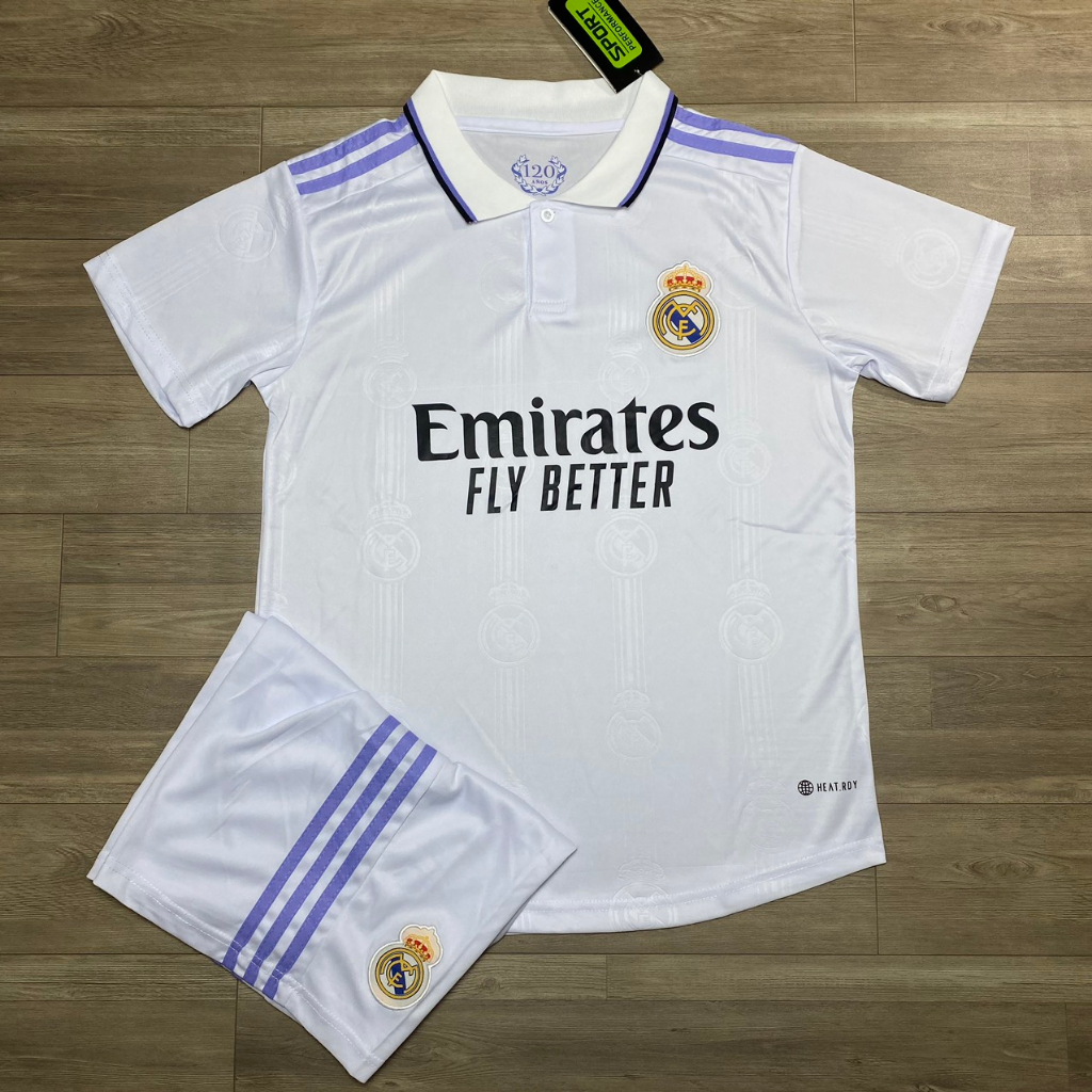 Bộ Quần Áo Đá Bóng CLB Real Madrid 22/23 - Hàng Thun Thái Cao Cấp