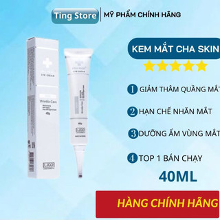 Kem dưỡng mắt hỗ trợ giảm quầng thâm mắt Cha Skin Snail Wrinkle  cấp ẩm làm sáng vùng da mắt TING STORE 40g
