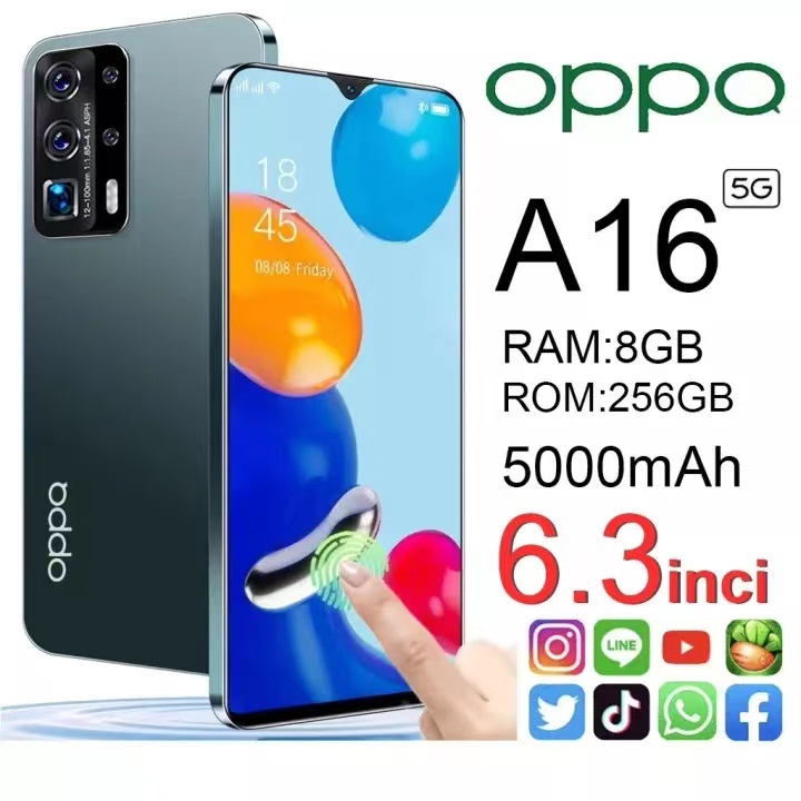 OPP0 A6 RAM 8GB ROM 512GB 6.3 inch Điện thoại Android HP Điện thoại 5G Điện thoại thông minh mới 4G