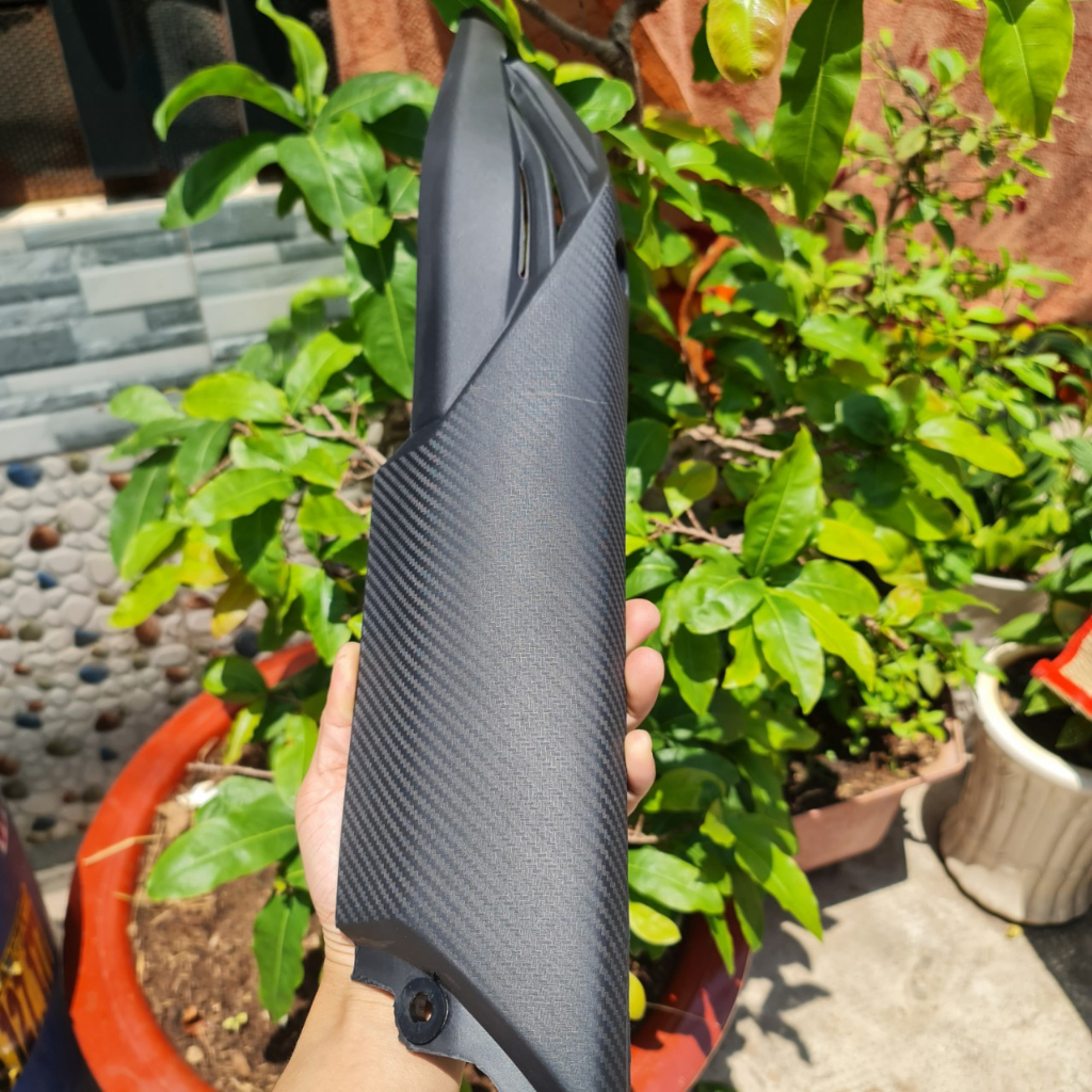 Ốp pô và chụp đích pô xe winner v1 màu đen nhám gắn pô zin, pô độ