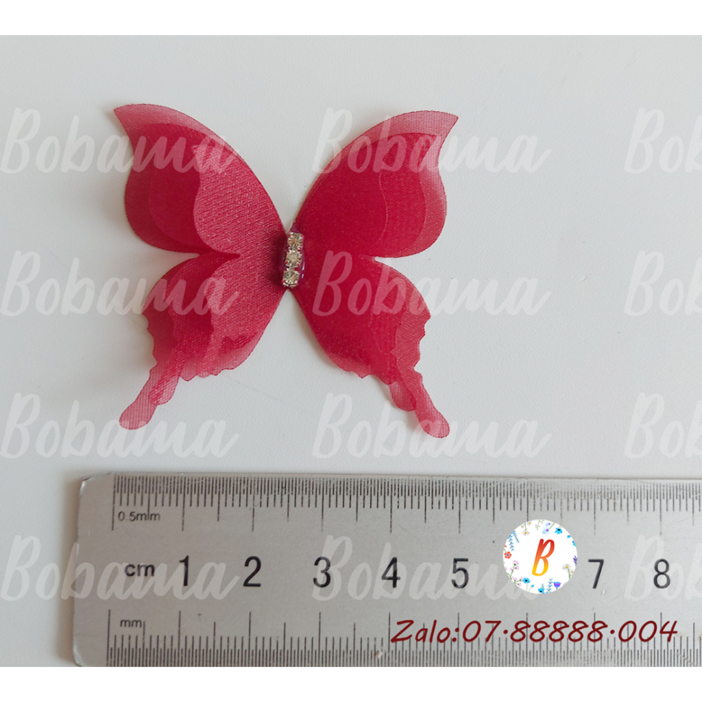 Set BƯỚM voan organza  3 lớp đính đá trang trí handmade