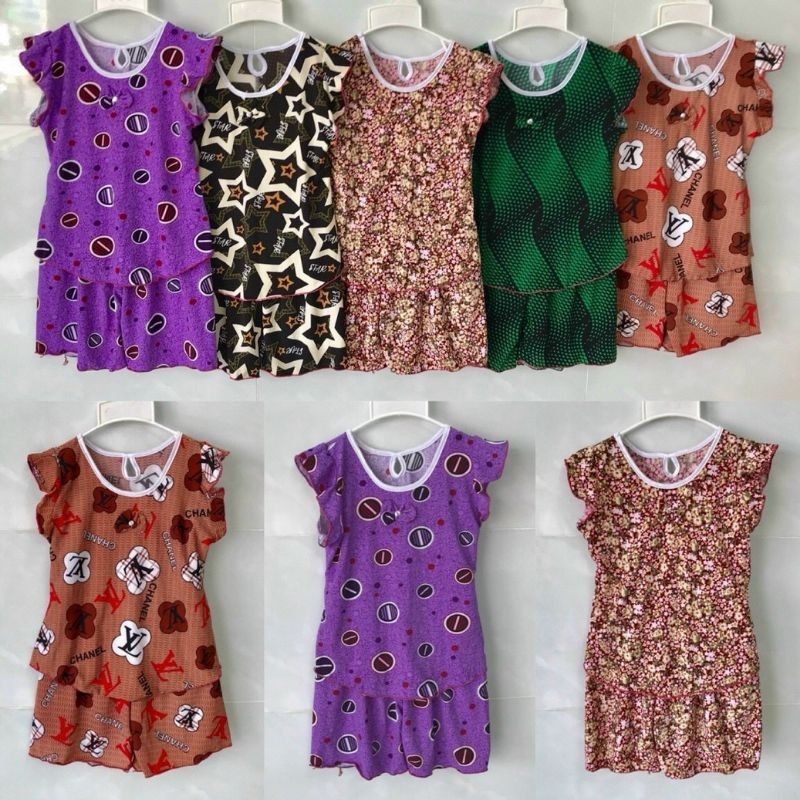 Combo 5 bộ thun lạnh bé gái 8-22kg