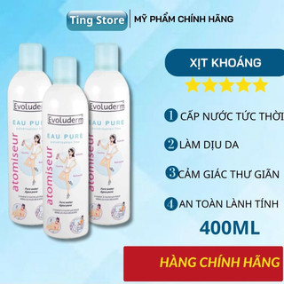 Xịt khoáng Evoluderm Pháp  cấp nước làm dịu da loại 150ml/400ml
