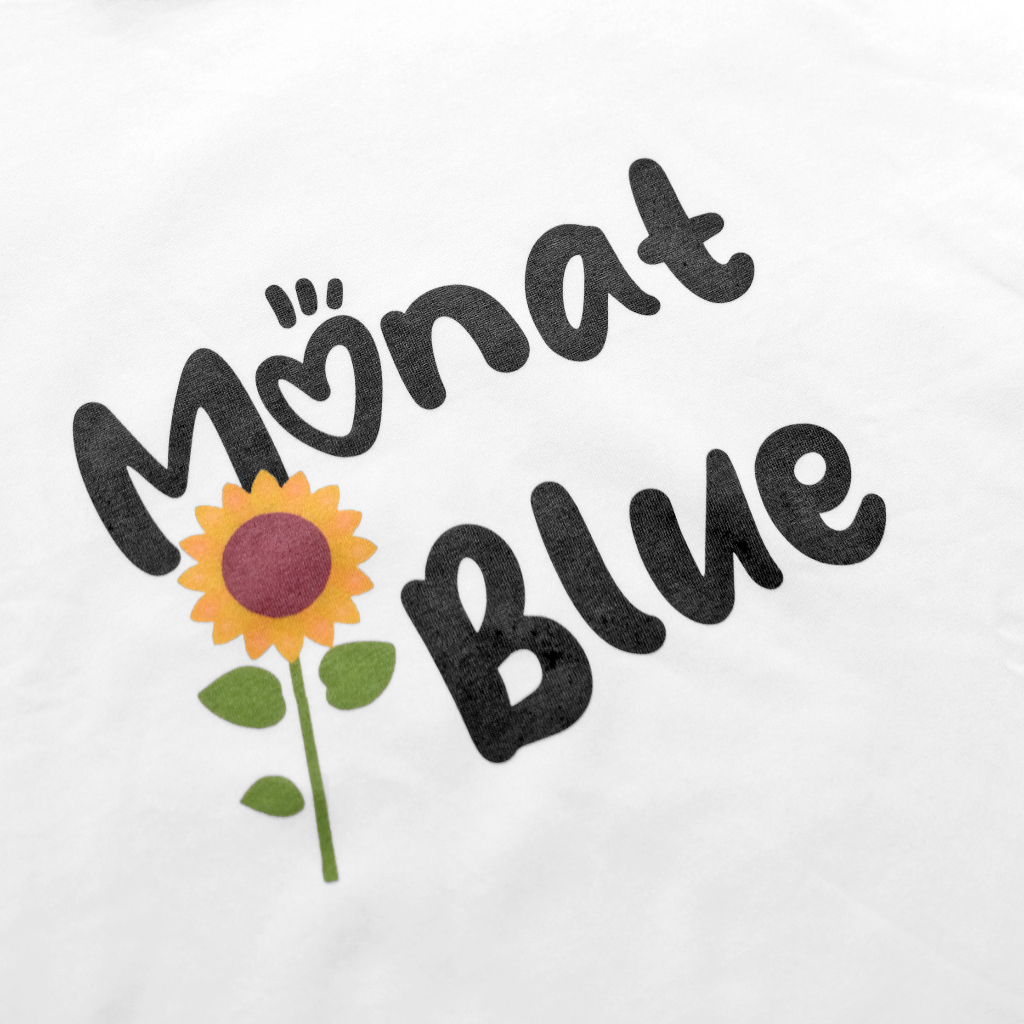 MONATA BLUELIGHT Tee Sunflower - Áo thun form rộng cotton 100% unisex