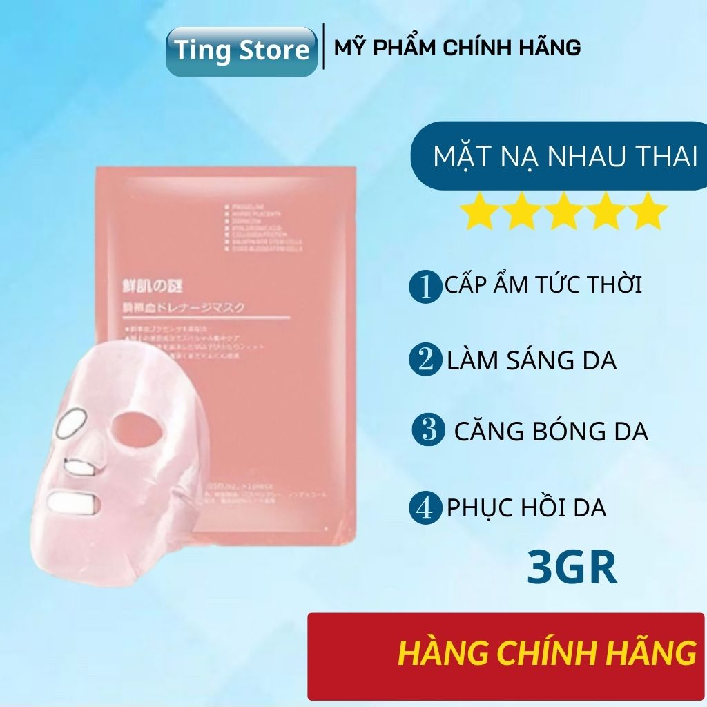 Mặt nạ nhau thai cừu Nhật Bản tế bào gốc nhau thai Rwine Beauty Stem Cell Placenta Mask hàng chính hãng