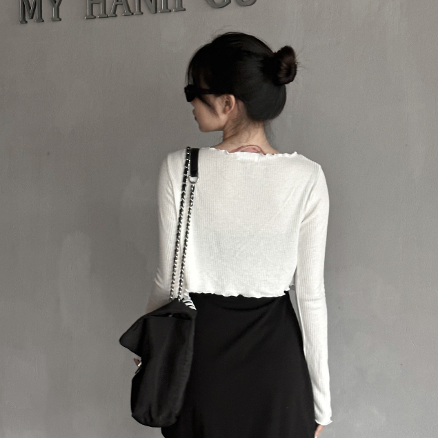Áo Khoác Nhẹ Dáng Croptop Chất Thun Gân YUMI BÁN SỈ