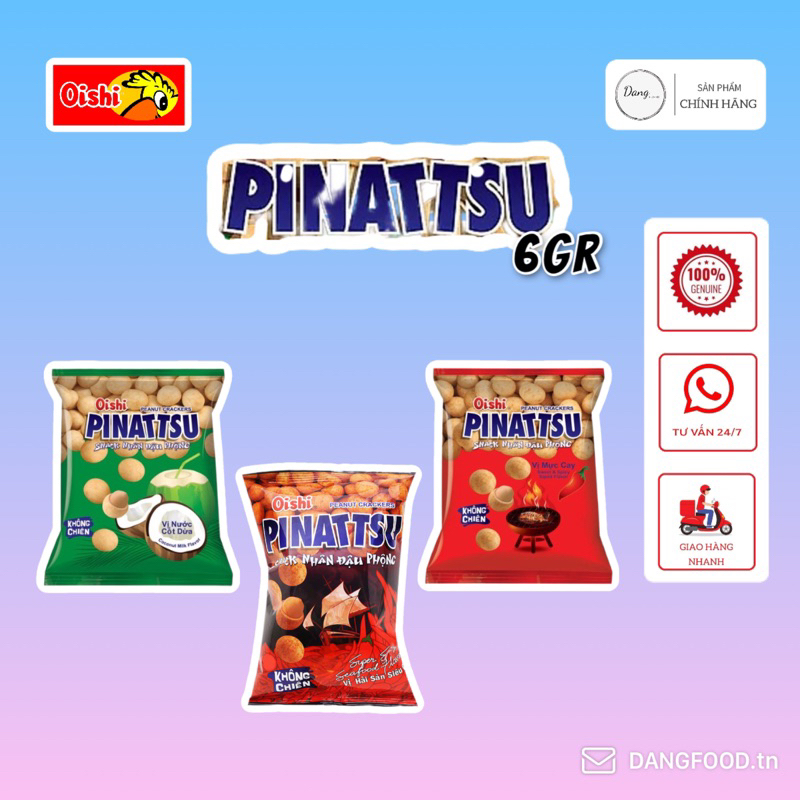 Đậu Phộng Pinattsu Oishi đủ vị 6gr