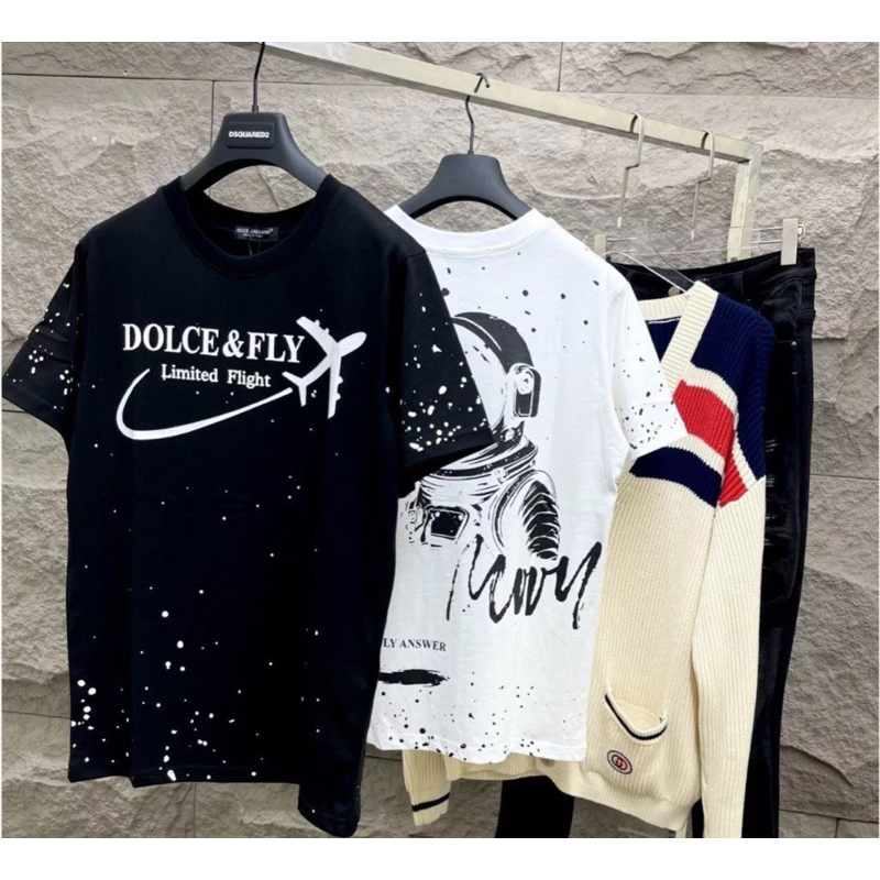 Hót Áo Thun Nam Nữ Unisex In Hình Phi Hành Gia. Áo Thun Cổ Tron In 2 Mặt Siêu Nét