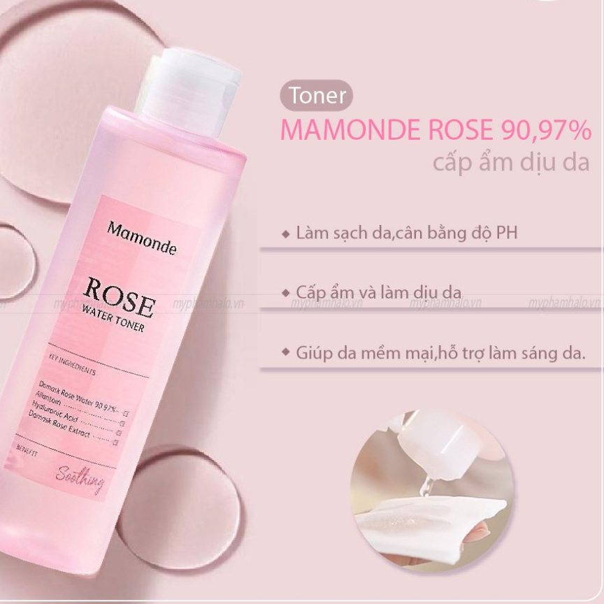 Toner Mamonde - Nước Hoa Hồng Cung Cấp Độ Âm Mamonde Rose Water Toner 250ml