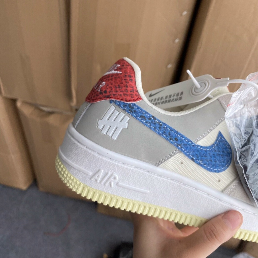 Giày thể thao sneaker Air Force 1 trắng vảy rắn ,Giày nike af1 vêt xanh nam nữ full box bill