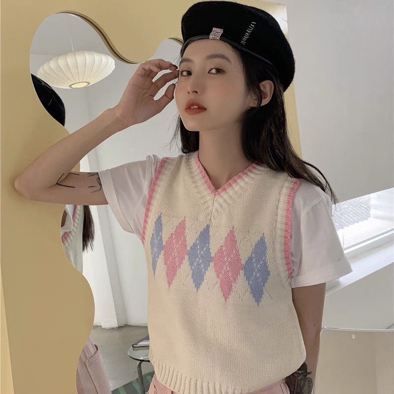 Áo gile tiểu thư dành cho nữ phong cách Hàn Quốc