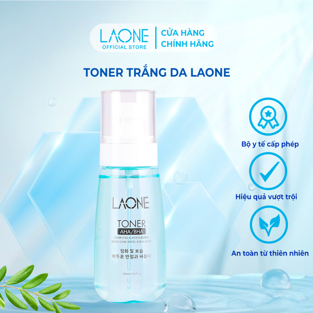 Toner Laone dưỡng da trắng sáng làm dịu da cân bằng độ ẩm bổ sung AHA/BHA