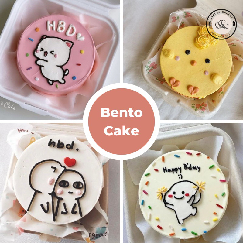 BENTO CAKE - Bánh kem mini bento cake phong cách Hàn quốc xinh xắn - Quà tặng sinh nhật ý nghĩa by Garden Bakery