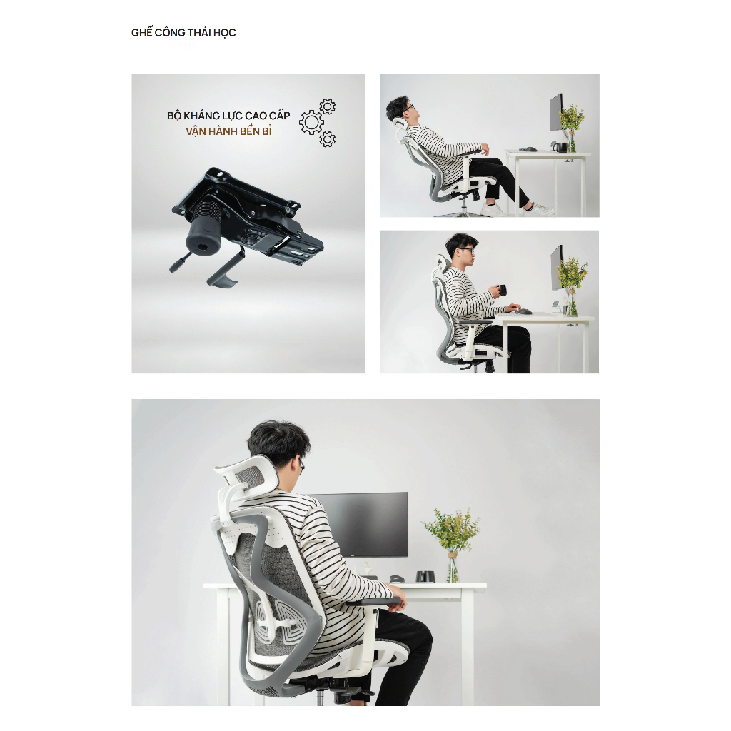 Ghế Công Thái Học Văn Phòng Xiaomi Manson Butterfly Wing Tựa Đầu Linh Hoạt Bảo Vệ Cột Sống Chuẩn Ergonomic.