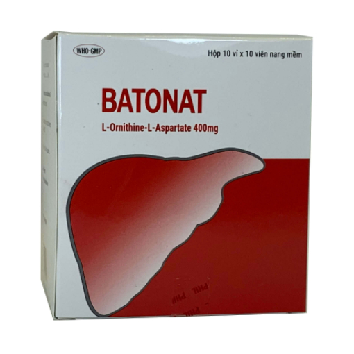 Bổ gan Batonat hộp 100 viên ⚡chính hãng⚡L-Ornithine-L-Aspartate 400mg