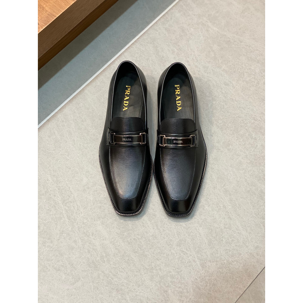 Giày tây lười thời trang cao cấp thương hiệu Prada PD thiết kế chuẩn form thời thượng