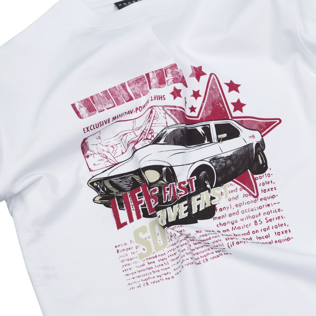 Áo thun in unisex UNKRUSH - STARCAR