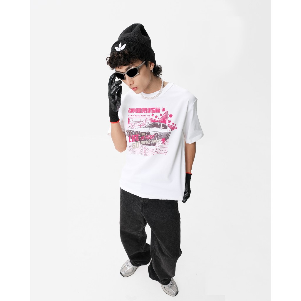 Áo thun in unisex UNKRUSH - STARCAR