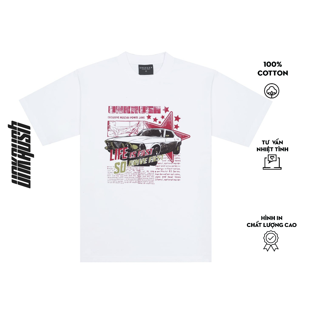 Áo thun in unisex UNKRUSH - STARCAR