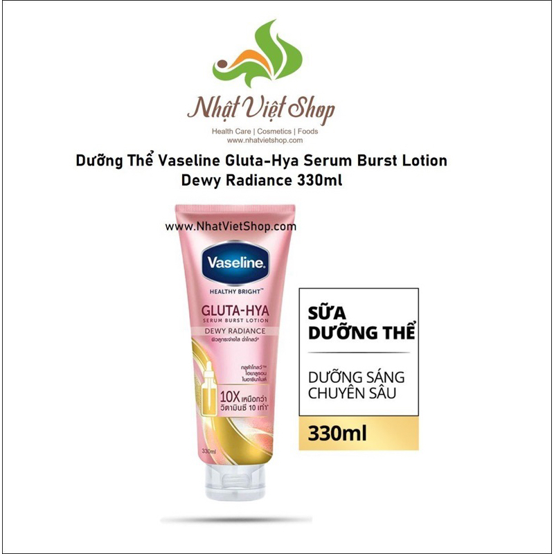 Sữa Dưỡng Thể Trắng Da Vaseline Gluta-Hya Serum Burst Lotion 10X