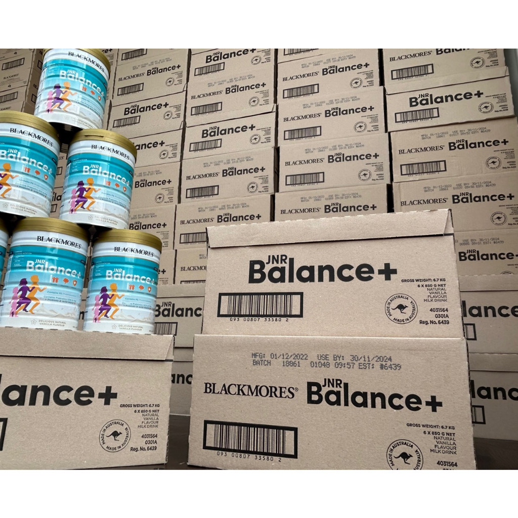 [Date 2025] Sữa Blackmores JNR Balance+ Vanilla - Sữa Bột Công Thức Cao Năng Lượng 850g,400g