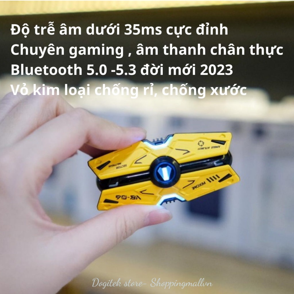 Tai nghe không dây Gaming VB06  có thiết kế độc đáo, siêu hầm hố và viễn tưởng, chế độ kép ( Bản EU, 2023)