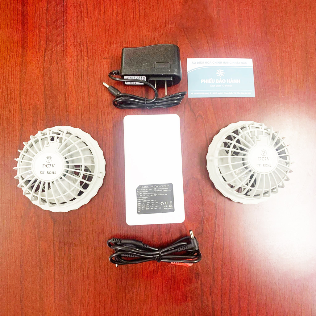 Áo Điều Hoà Nhật Bản Chính Hãng DAIZO, Pin 30.000mAh Chạy 10-17 h, Phiếu BH 1 Năm Tặng 2 Túi Đá Khô