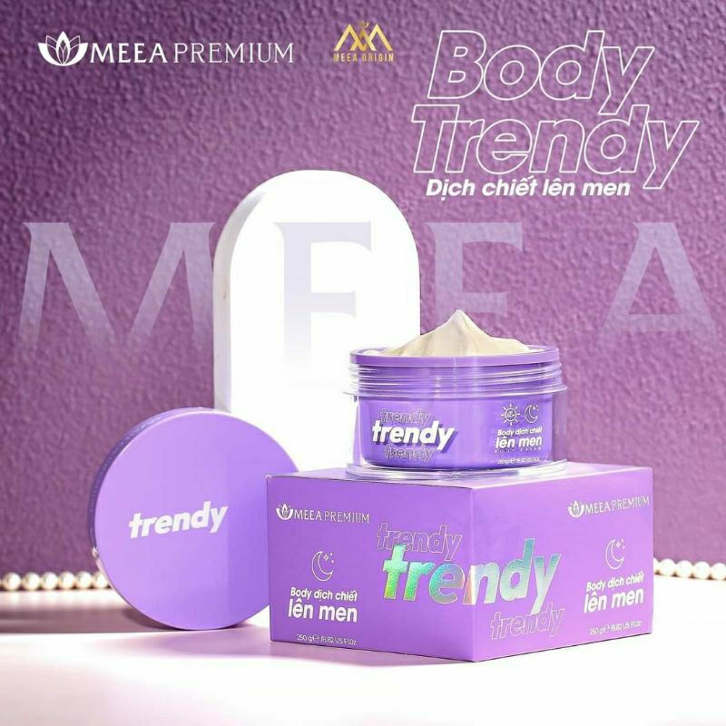 [ TẶNG Ủ TRẮNG] KEM BODY TRENDY DỊCH CHIẾT LÊN MEN MEEA ORGANIC