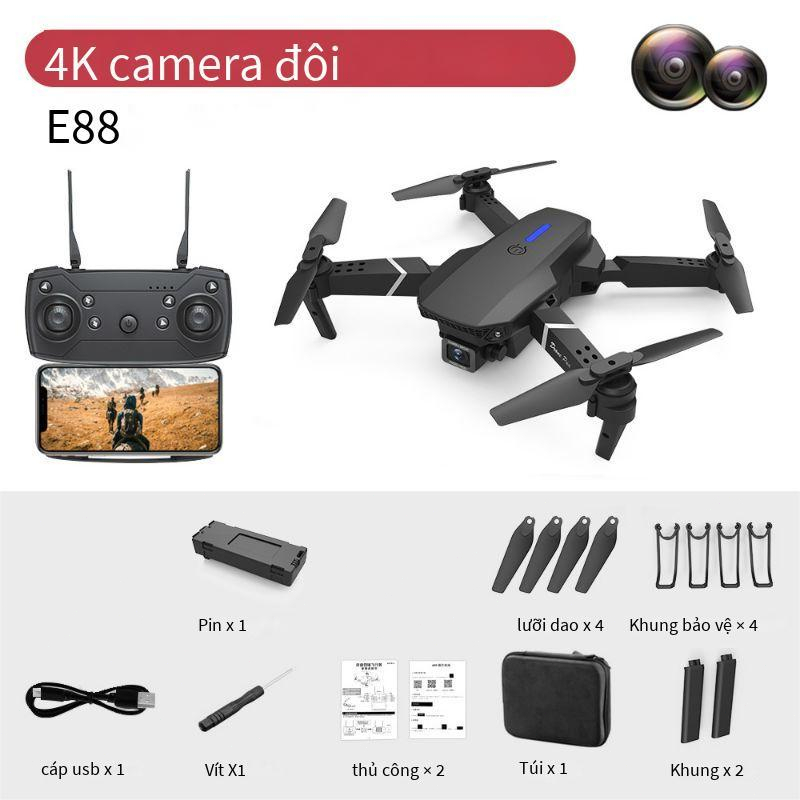 ⚡⚡🚚Flycam E88 2 Camera Tặng Kèm Pin Dự Phòng, Flycam Mini, Máy Bay điều Khiển Từ xa Cho Người Mới Tập Chơi, Lộn 360 Độ