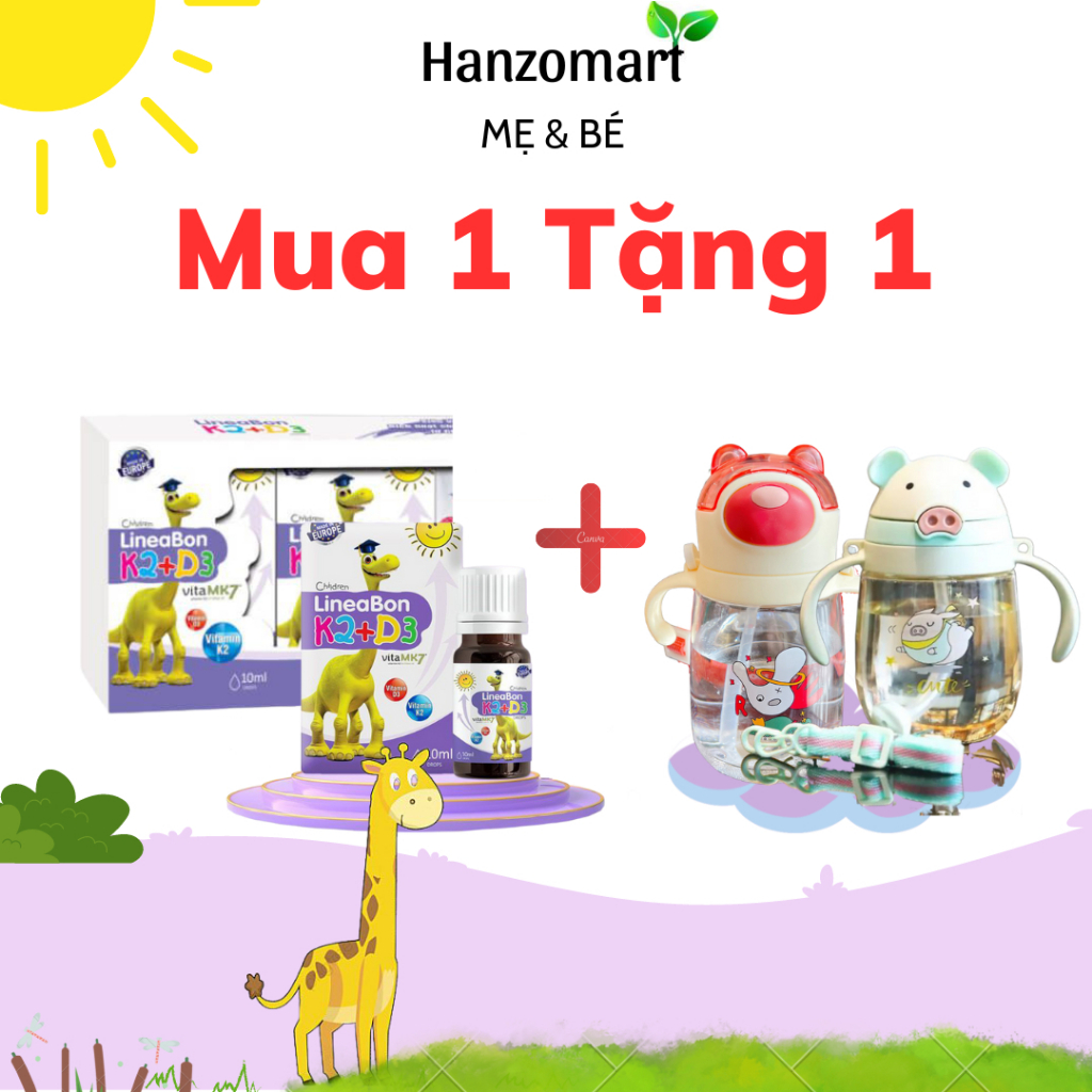 D3 k2 lineabon bổ sung vitamin d3 cho trẻ sơ sinh, giúp hấp thụ d3k2 canxi